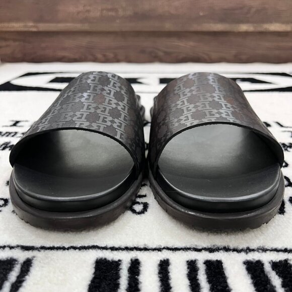 Bruno Magli Elba Hash Logo Leather Pool Slides main image 4